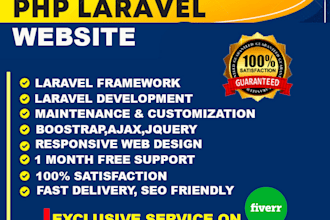develop responsive and customize laravel website