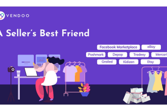 list products on ebay, mercari, poshmark, depop, facebook, tradsey with vendoo