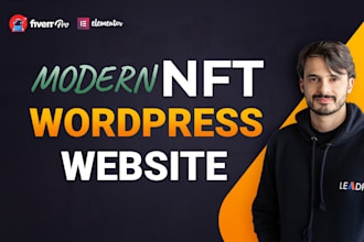 create nft wordpress website or landing page