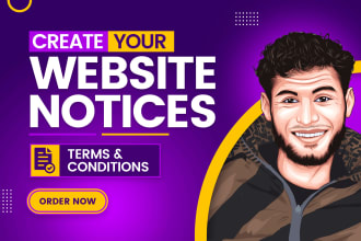create your website notices terms and conditions