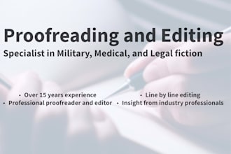 edit your military, medical, and legal fiction