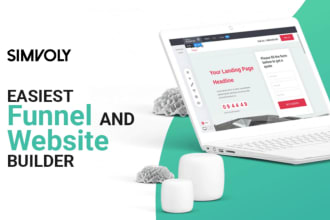 create responsive simvoly website and funnel