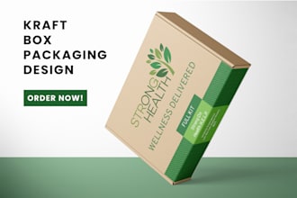 kraft shipping mailer box packaging design