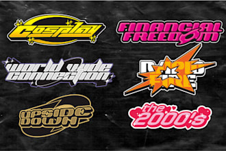 design y2k style streetwear logo