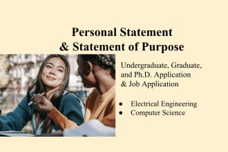 help you improve your personal statement for application