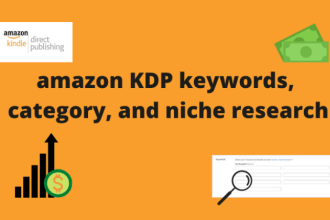 do amazon KDP keywords, category, and do niche research for your kdp books