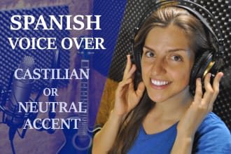 记录专业的女性西班牙语声音