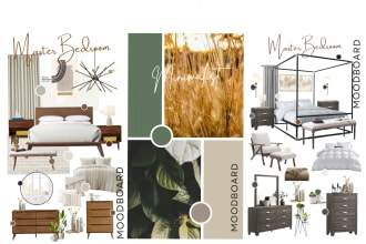 do interior design mood board with ideas and shopping list