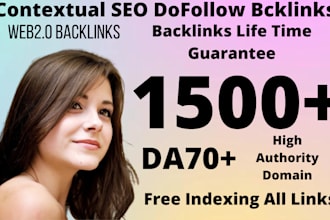 high quality SEO contextual dofollow authority backlinks