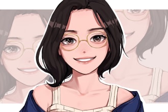 draw you anime headshot profile picture from your picture