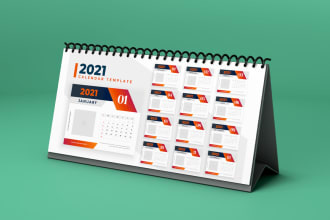 design custom, wall, and desk calendar in 24 hours