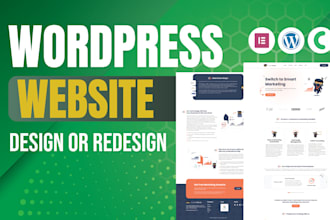 build responsive wordpress website or landing page design using elementor pro