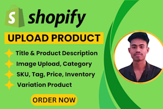 manually upload products or add products to shopify store