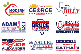do minimalist political campaign logo design
