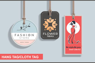 do attractive design of clothing hang tag in budget