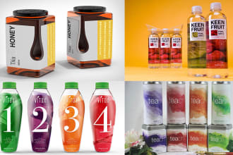 do 3d product mockup of bottles and boxes in just 10 dollar