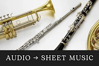 transcribe sax trumpet clarinet oboe flute part to sheet music by ear