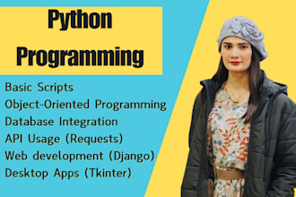 do python programming projects and design your algorithms