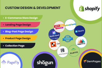 build shopify store or dropshipping ecommerce store