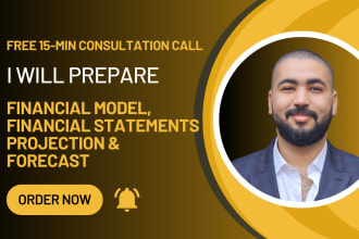 prepare financial model, projection, forecasting and business valuation