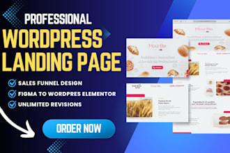 design high converting elementor landing page, homepage or wordpress website