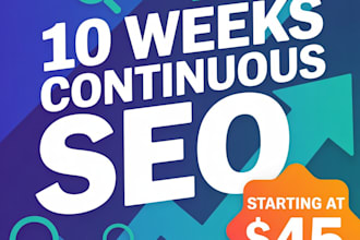 do 10 weeks continuous ai based off page monthly seo for your site
