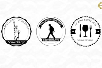 design minimalist badge logo