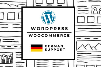 create a modern german wordpress woocommerce website