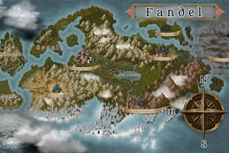 create a world map for your ttrpg, book, or video game