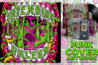 draw your cover of punk, hardcore, pop or skate punk album
