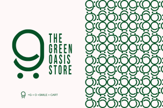 design monogram logo with seamless pattern