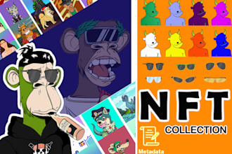 create unique nft  base art , 1k and 10k collections