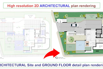 render architectural or interior floor plans elevations sections