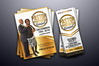 design flyer matching ticket even ticket invitation in 12hrs