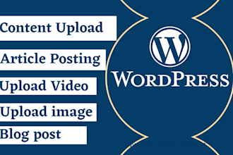 do content upload, article posting, a blog post in wordpress