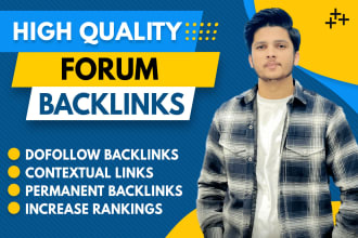 build manual placement high da dr niche forum backlinks
