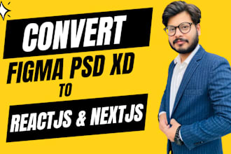 convert PSD or figma design to react or nextjs website