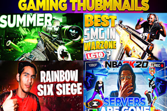 design high quality and eye catching gaming thumbnail