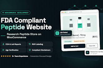 design peptide website research peptide fda complaint peptide website