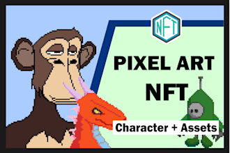 design pixel nft art collection with 1k, 5k, 10k nfts