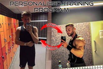 customise a fitness training workout program and diet plan