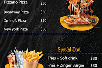 design food menu price list for your restaurant