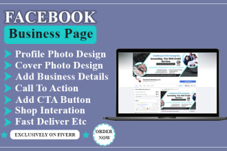 do facebook business page creation , fb fan page setup , banner , cover design