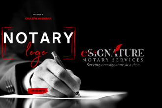 design a clean and exclusive notary logo, landing page and website