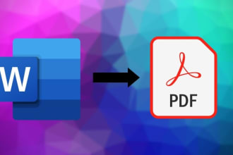 convert  pdf to word, pdf to excel data entry