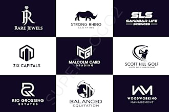 design minimalist luxury initial brand logo design