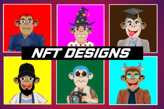 design pixel art mascot nft collection with traits