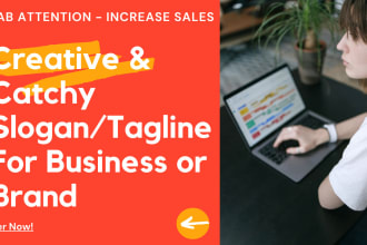 write clever catchy tagline slogan or motto for your company or business