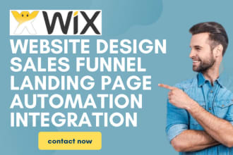 create and design wix website wix landing page wix sales funnel