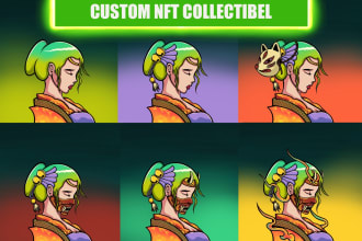 do unique nft art collection with japanese art style